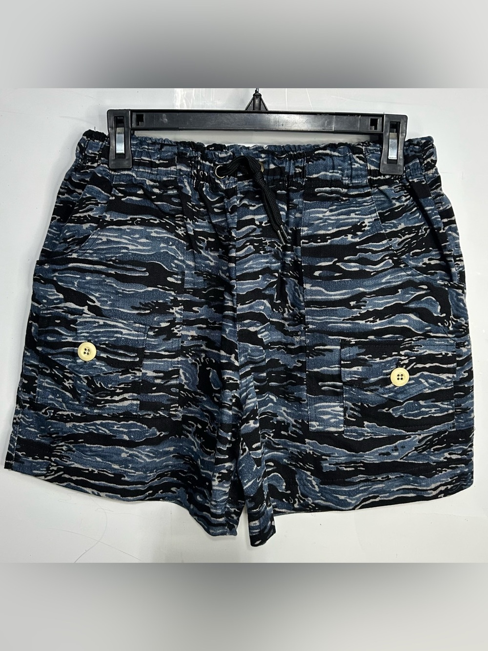 5 for $25🔥Large Blue Camouflage Elastic Waist Shorts